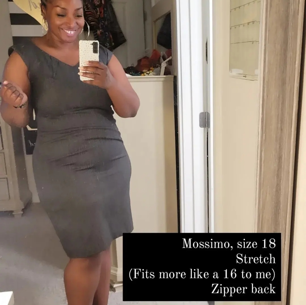 Grey fitted business dress